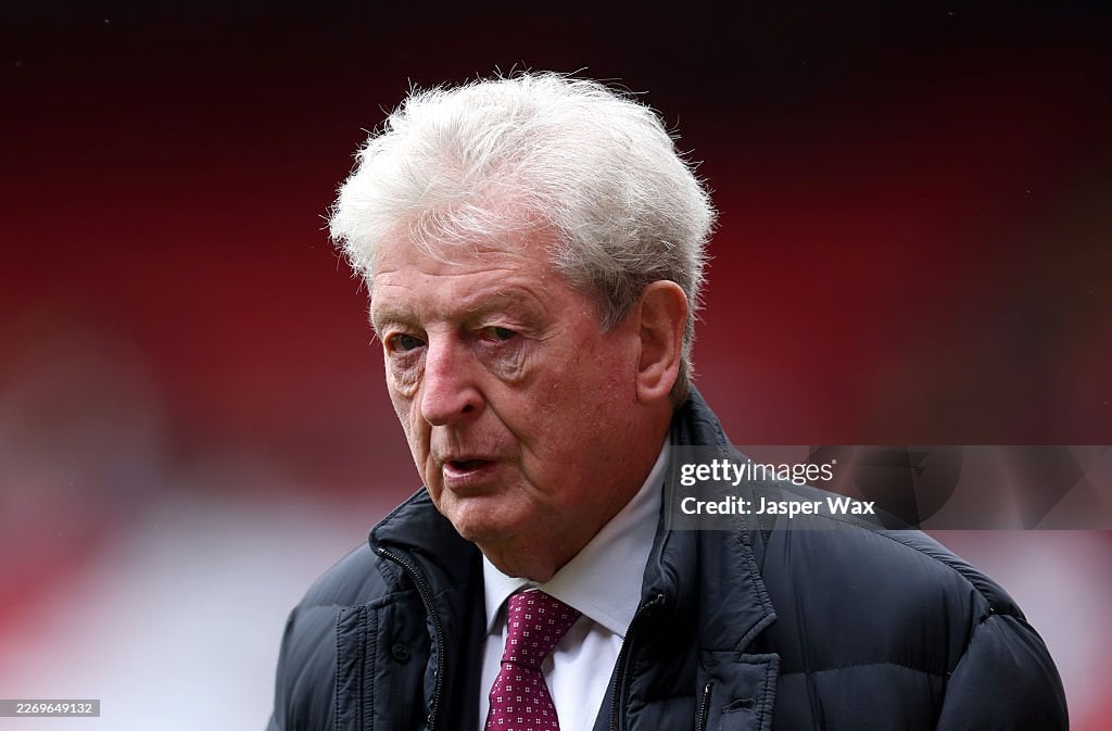 Roy Hodgson inspecting the pitch as Bristol City manager