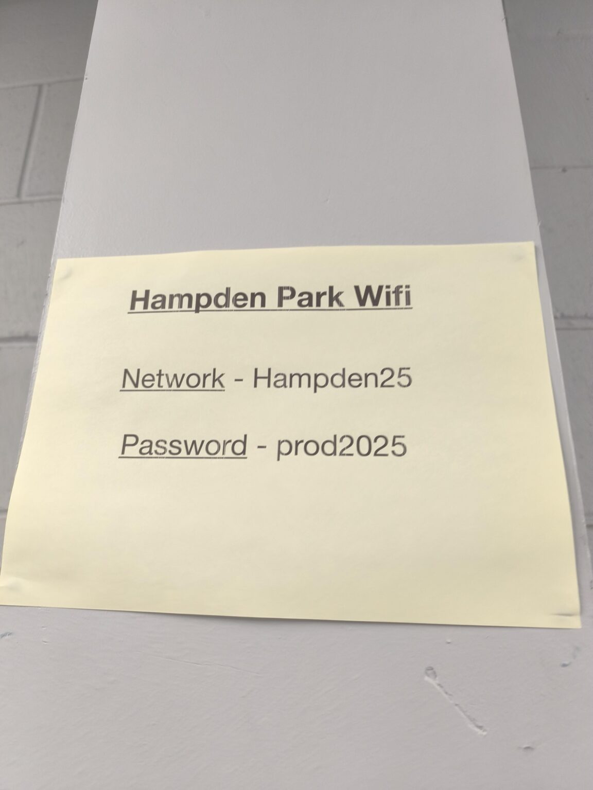 Hampden's Wi-Fi is staunch AF