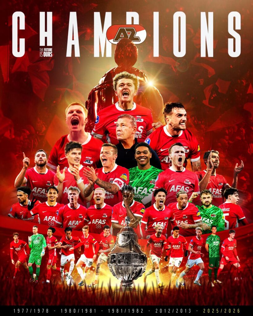 AZ wint de KNVB Beker dankzij 5-1 overwinning tegen NEC