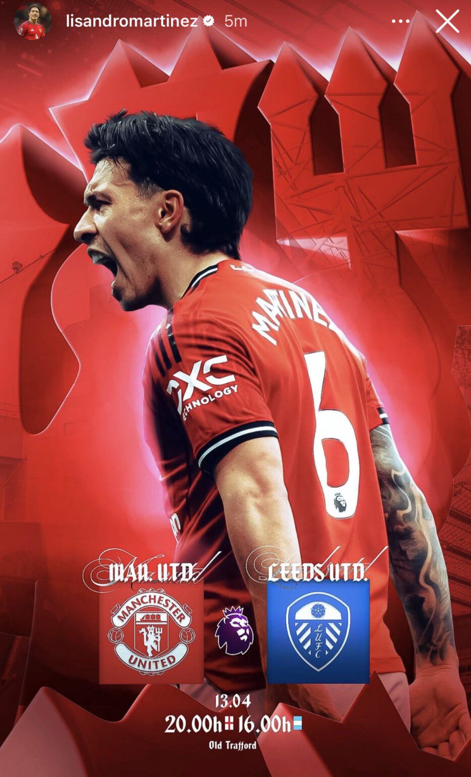 🚨📸 | Lisandro Martinez on Instagram. He’s BACK. 🇦🇷🔙