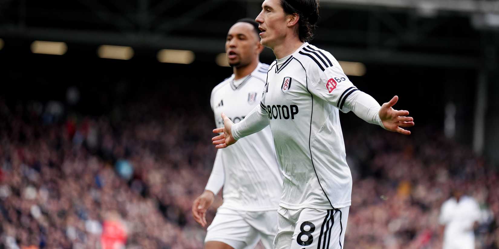 Harry Wilson celebrates against Spurs