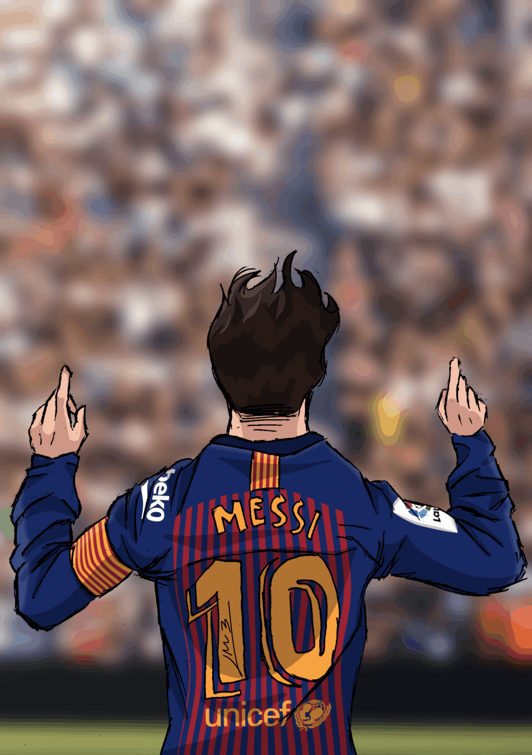 Made a quick sketch of Leo Messi