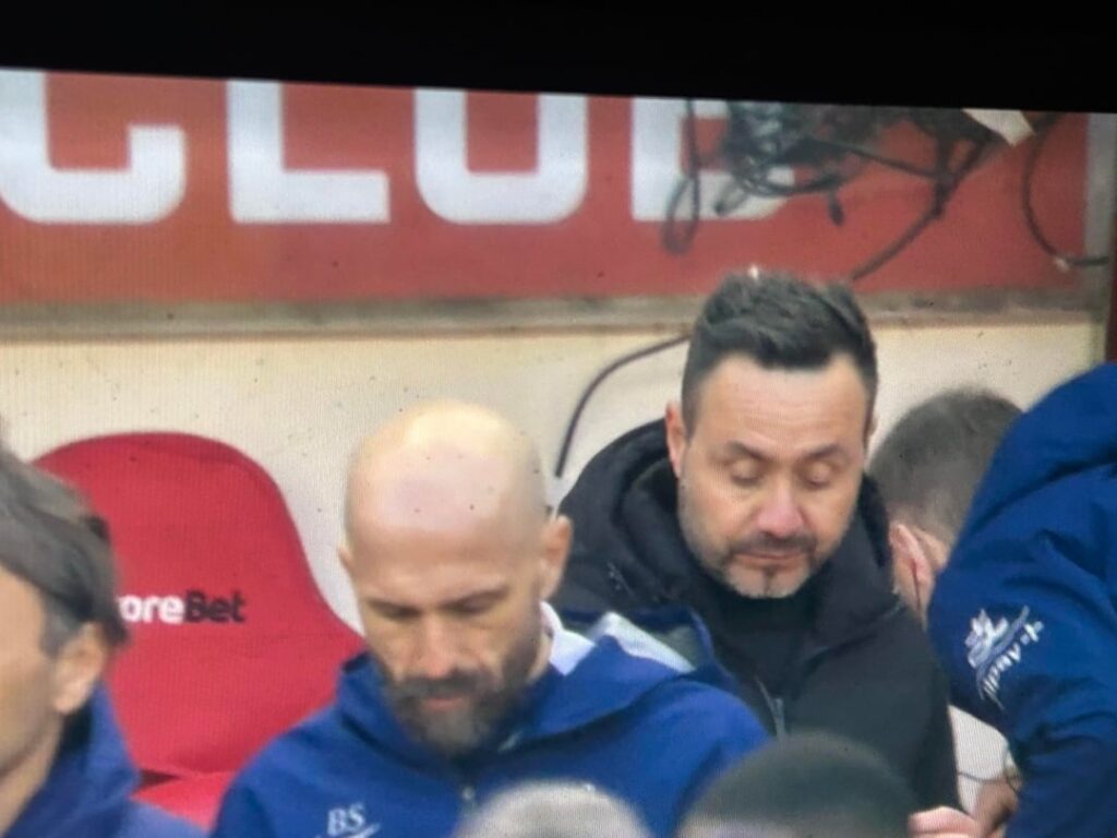 Anyone else notice De Zerbi’s fluff on his head for the whole 2nd half?