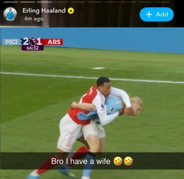 Erling on his Snapchat 😭