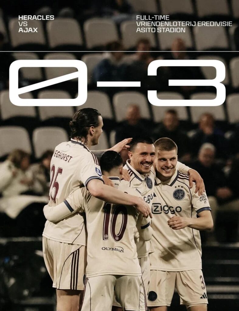 Ajax beat Heracles 0-3 ❌️❌️❌️