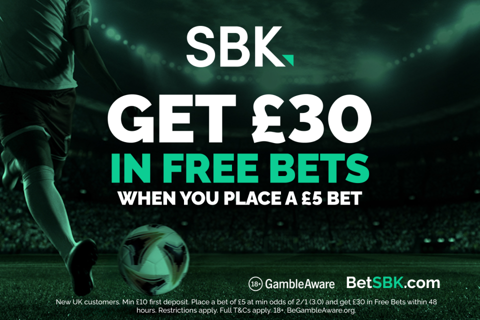 Get £30 in free bets on SBK