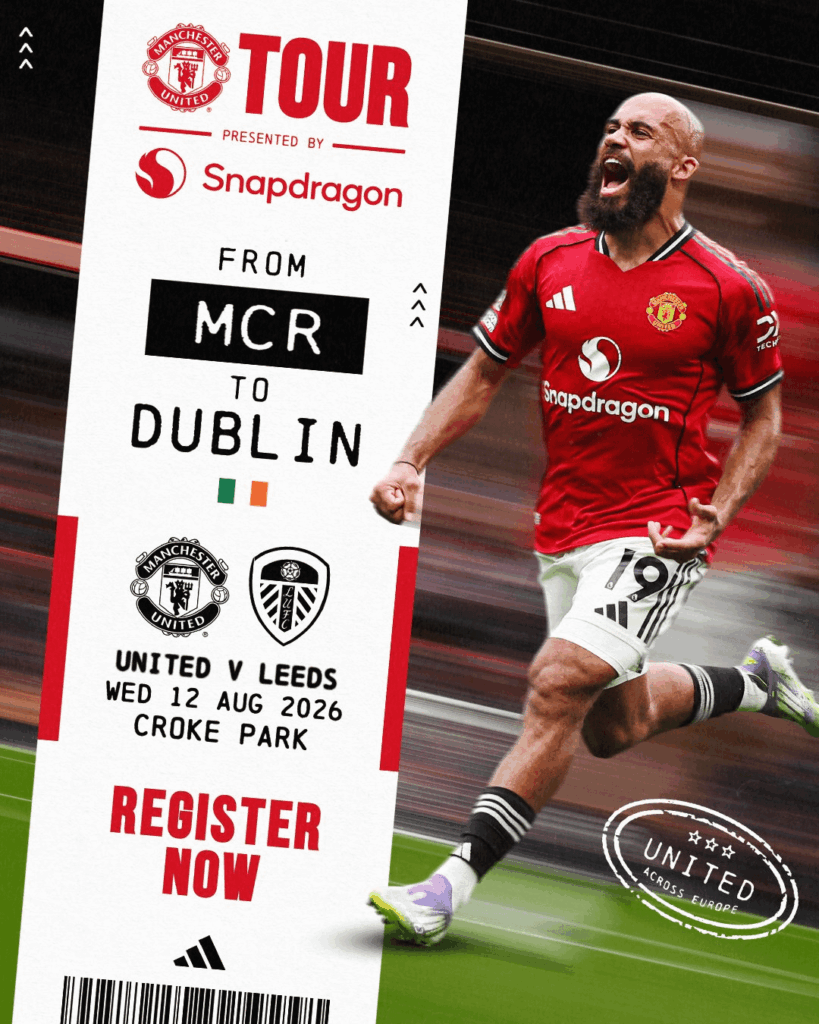 [@ManUtd] We'll face Leeds at Dublin's Croke Park as part of MUTOUR26