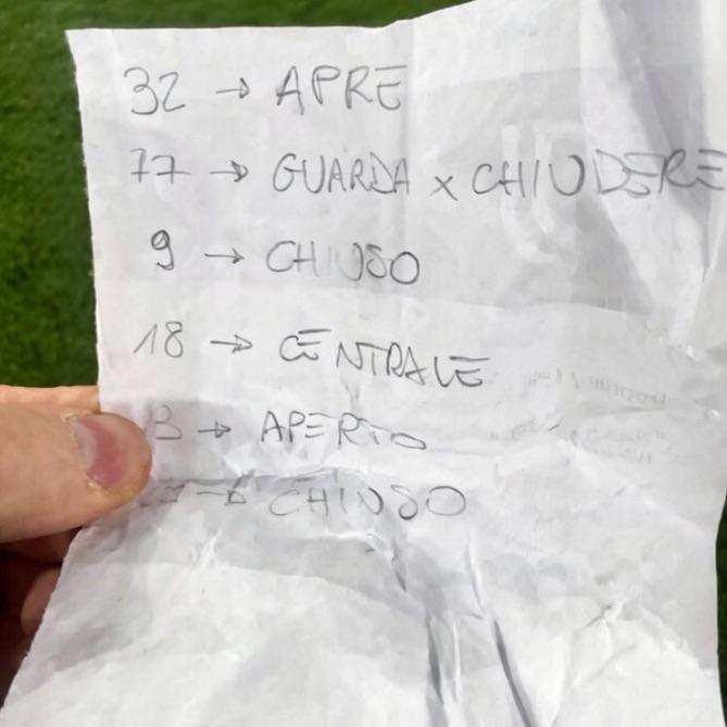 Pinsoglio passed a note to Michele Di Gregorio to help him save the penalty against Genoa.🐐