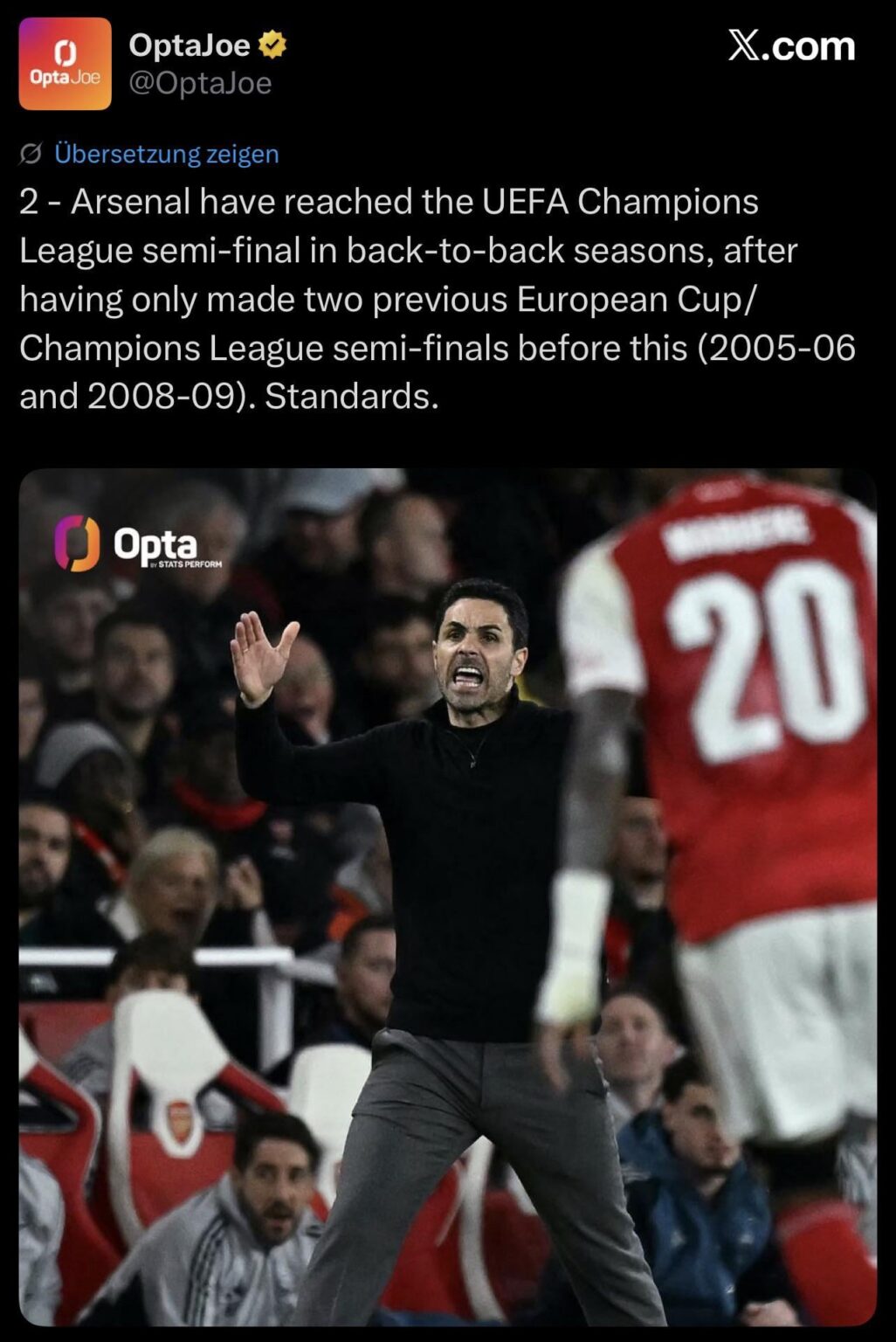 Actually massive for arteta