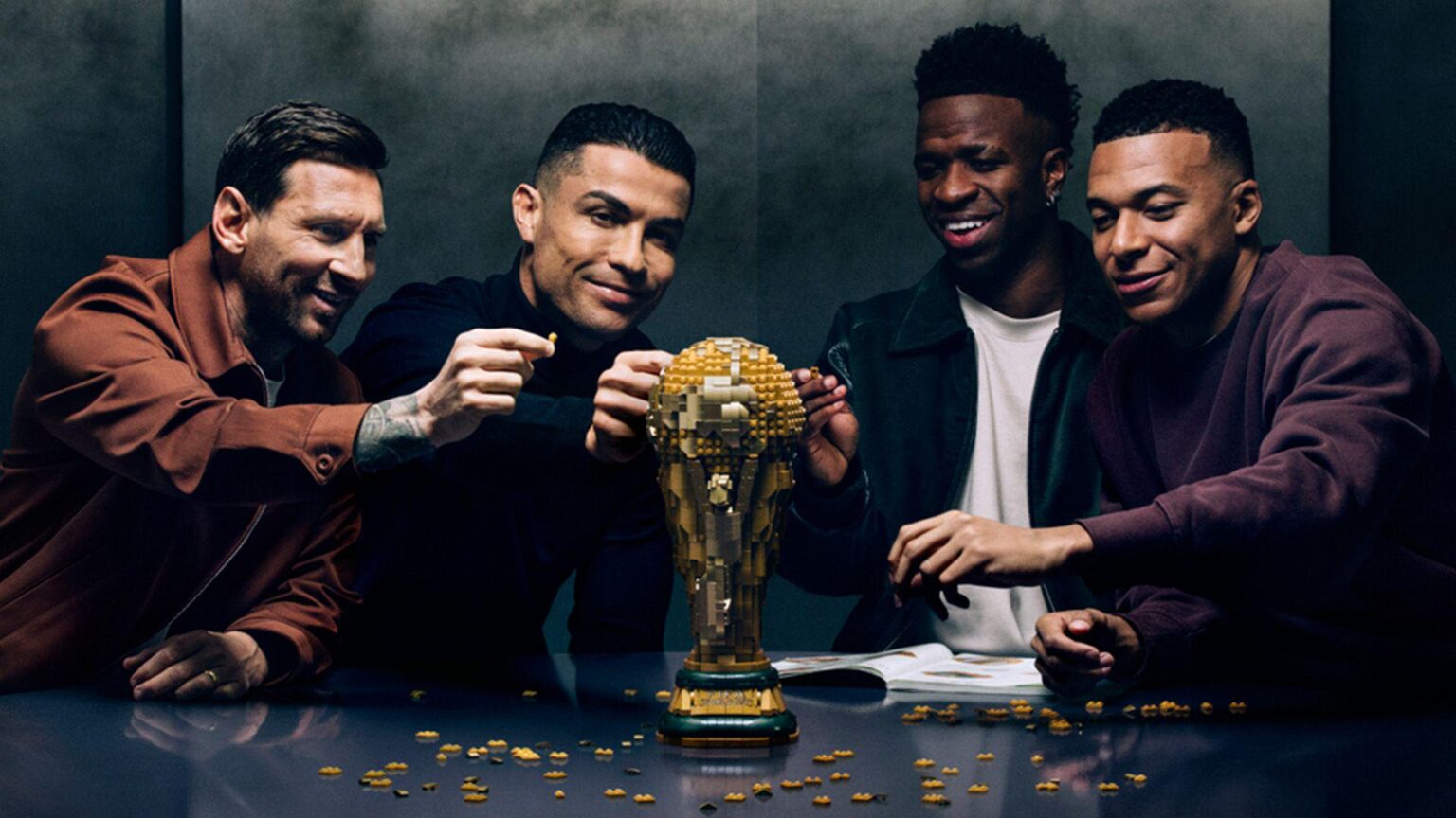 LEGO just dropped one of the new World Cup advert, “Everyone wants a piece.”Starring Messi, Ronaldo, Vini Jr and Mbappé.