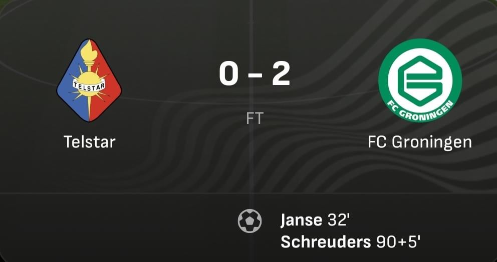 FC Groningen houdt zicht op play-off plek na 0-2 overwinning tegen taai Telstar