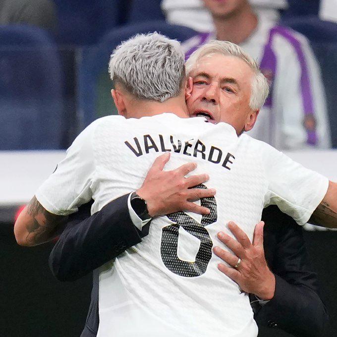 🗣️ Fede Valverde: “Ancelotti made me grow, he made me shine in the world of football, he made me believe in myself. I consider him family. I love him so much.

I hope I can cross paths with him again one day. Out of all managers, Ancelotti is the most complete.” Source - (Terapia Picante)