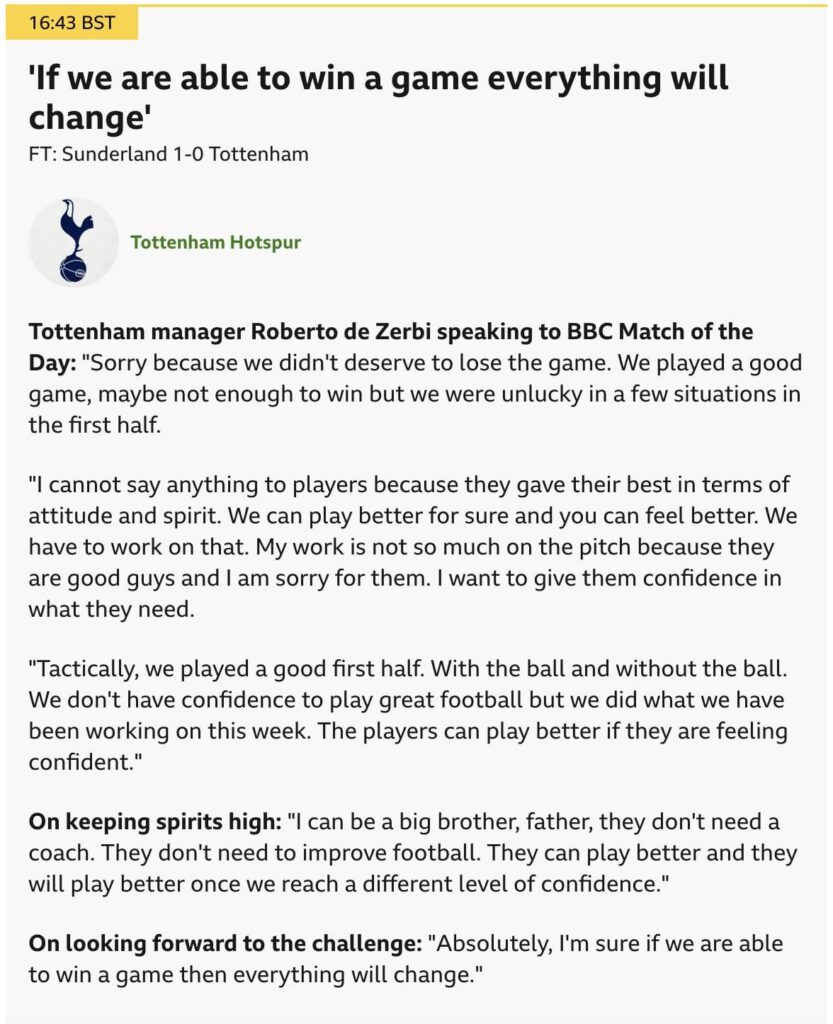 RDZ on MOTD: I cant say anything to players cause they gave their best in terms of attitude & spirit. We can play better for sure & you can feel better. Weve to work on that. My work isn't so much on pitch cause they are good guys & Im sorry for them. I want to give them confidence in what they need