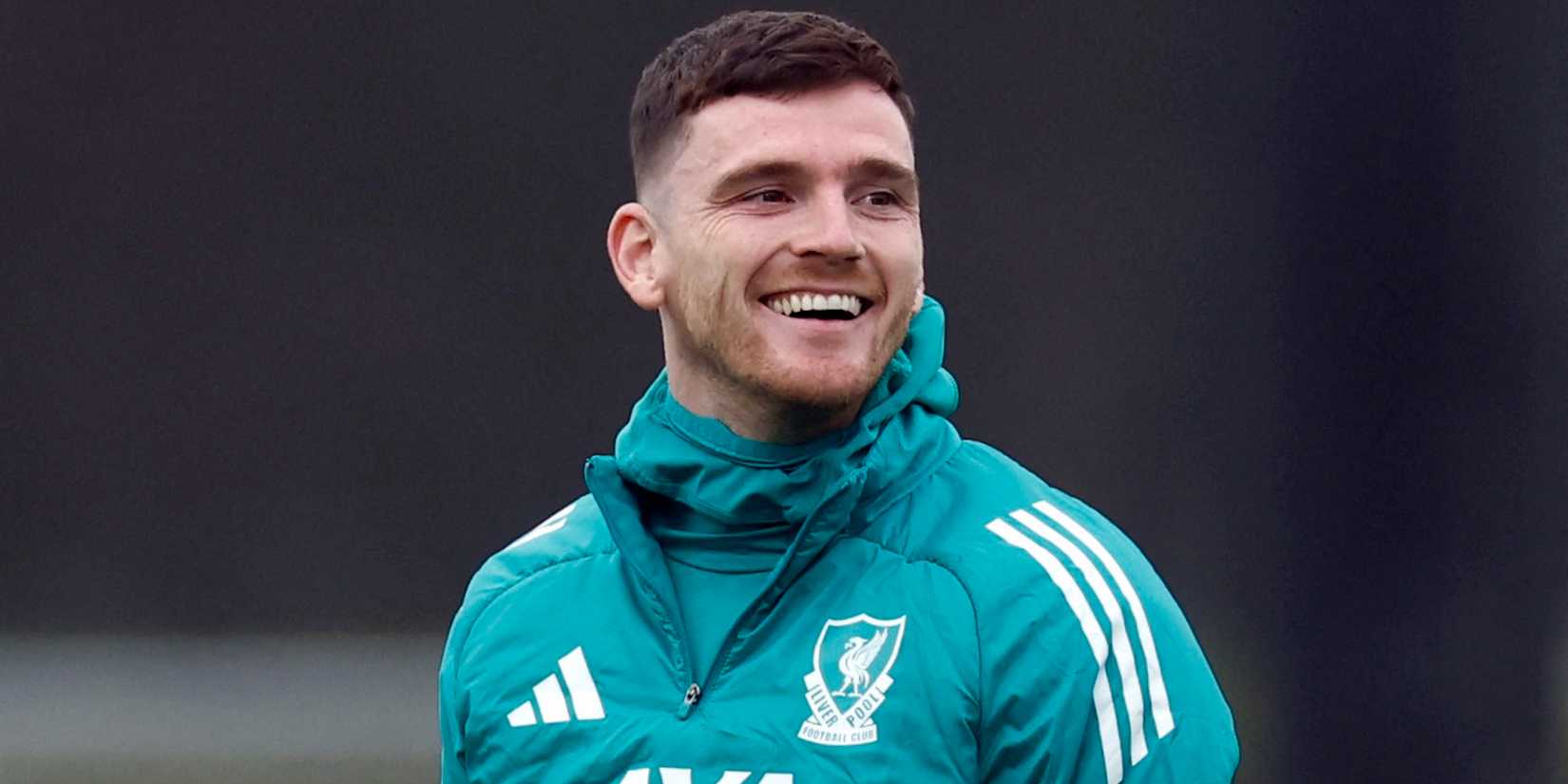 Liverpool's Andy Robertson during training
