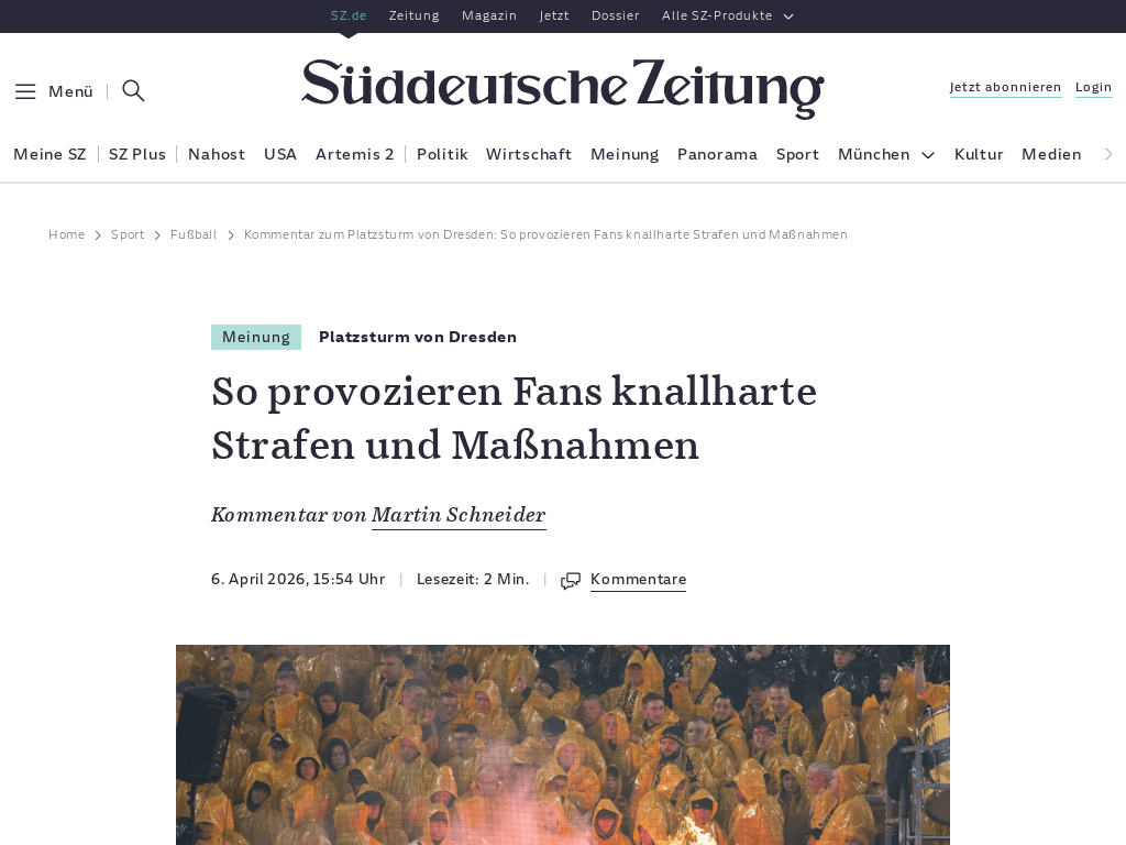 So provozieren Fans knallharte Strafen und Maßnahmen: Zuletzt verzichtete die Innenministerkonferenz noch auf eine Verschärfung der Sicherheitsmaßnahmen in Stadien. Es ist nicht schwer zu erraten, in welche Richtung die öffentliche Meinung nach den Vorfällen von Dresden kippen wird.