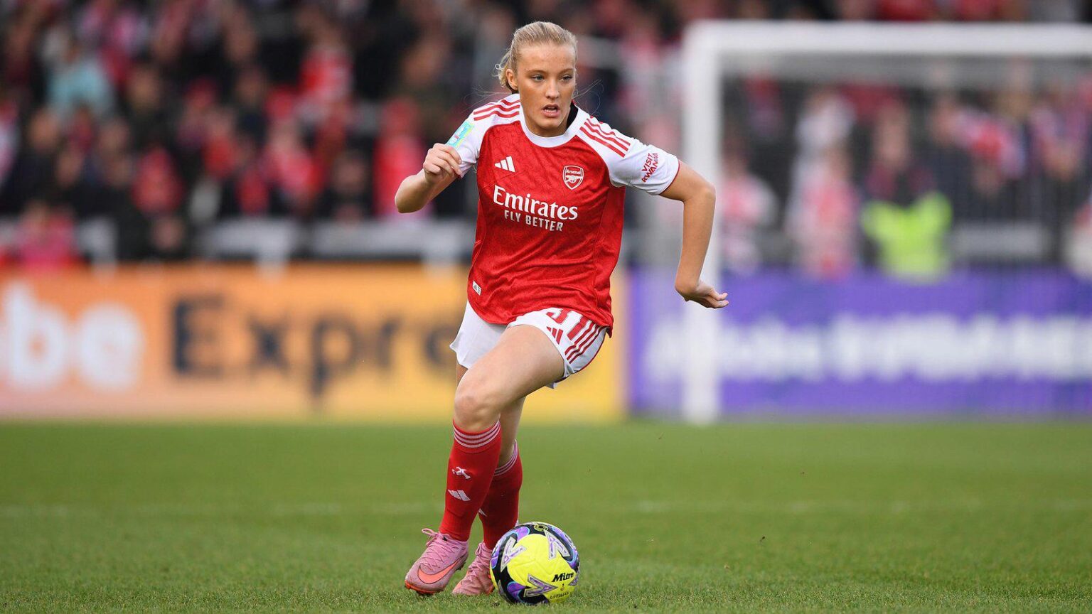 Arsenal XI vs Brighton (Womens FA Cup): Van Domselaar, Holmberg, Wubben-Moy, Codina, Hinds, Mariona, Little (C), Maanum, Mead, Kelly, Blackstenius