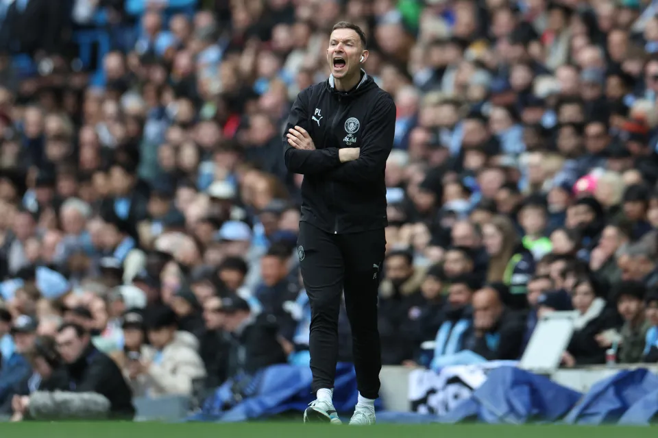 Manchester City's Dutch assistant coach Pepijn Lijnders gestures on the touchline during the English FA Cup quarter final football match between Manchester City and Liverpool