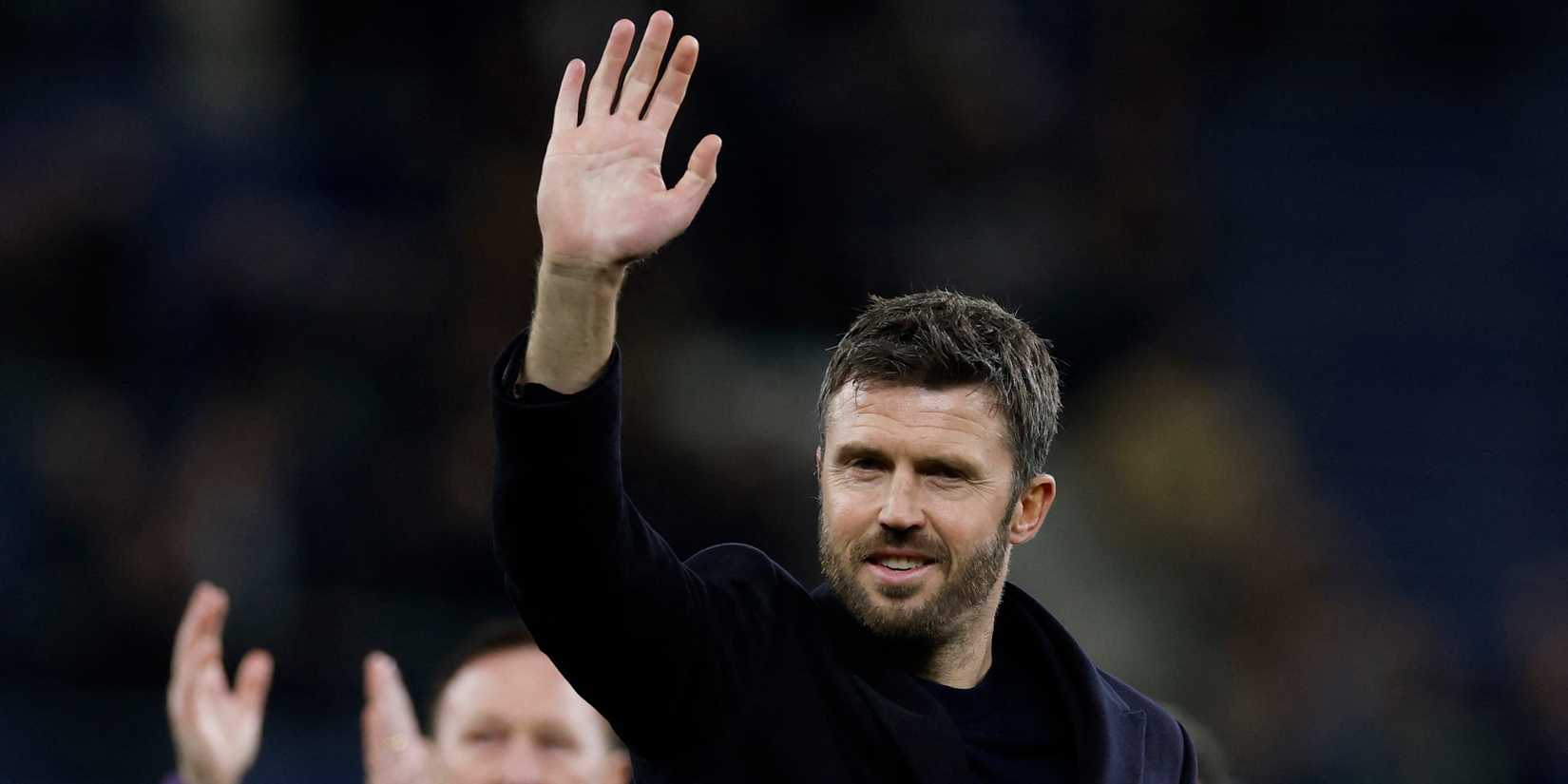Manchester United interim manager Michael Carrick celebrates after the match