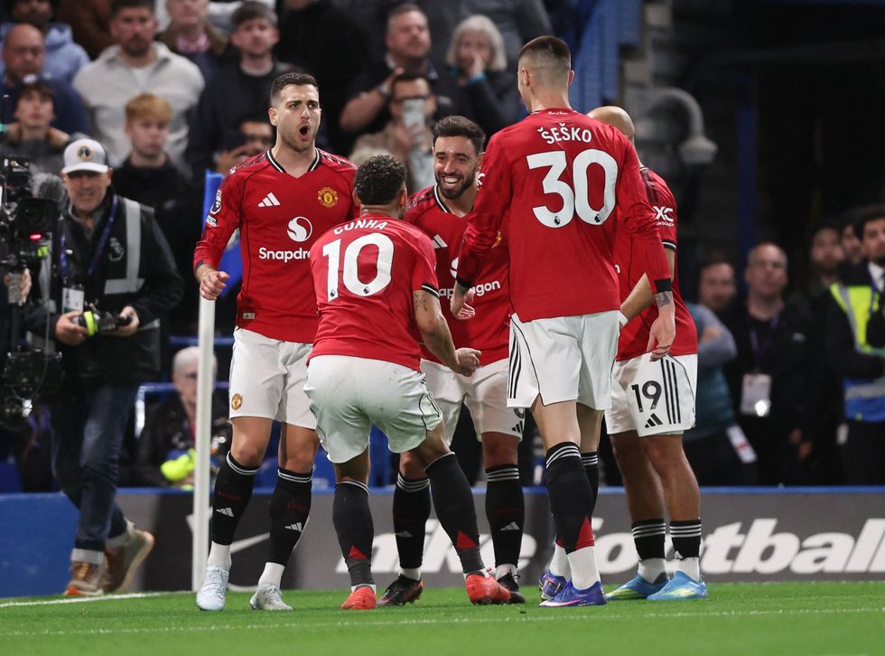 Matheus Cunha was assisted by Bruno Fernandes for his goal in Man Utd's win over Chelsea