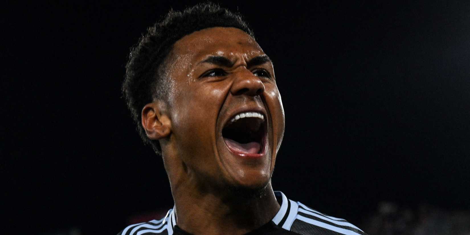 Ollie Watkins celebrates scoring against Bologna