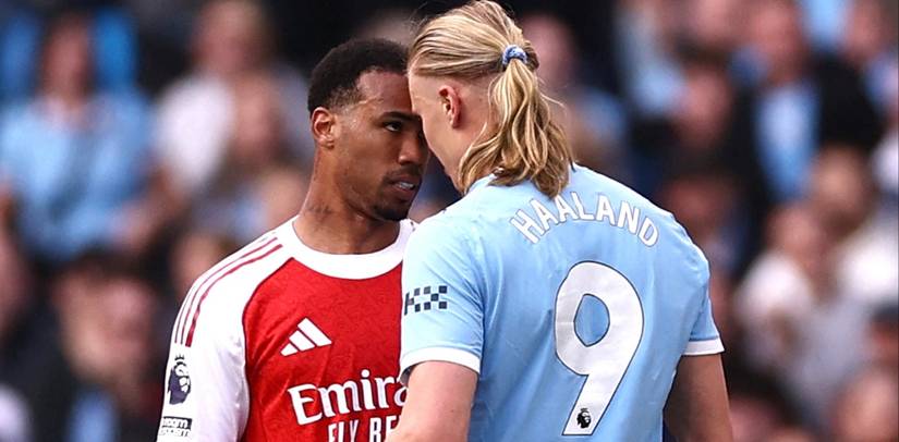 Gabriel and Erling Haaland