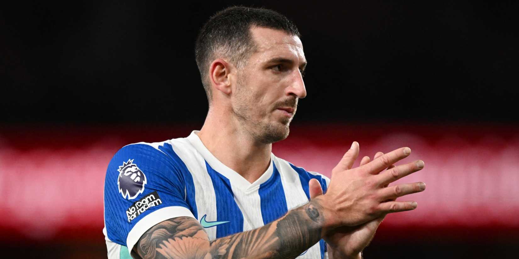 Brighton & Hove Albion's Lewis Dunk applauds fans