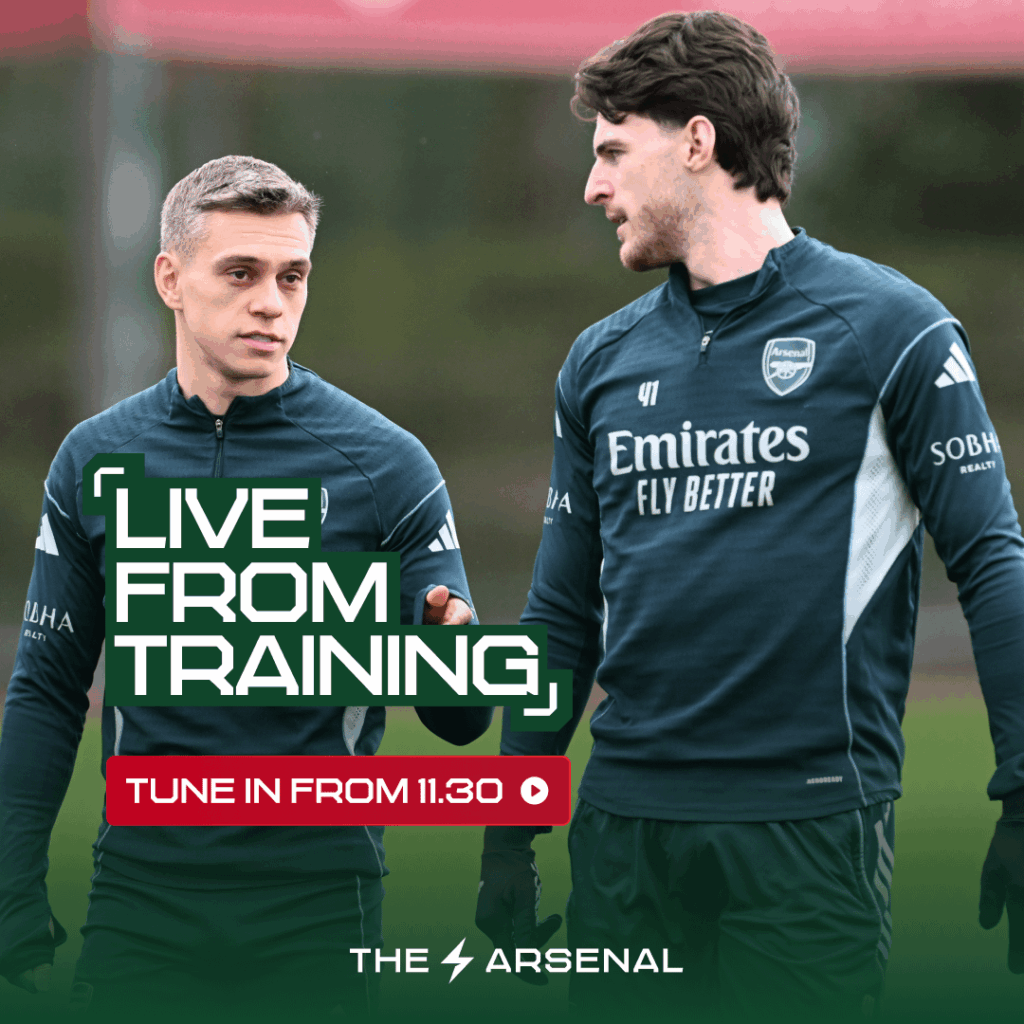 Watch our pre-Bournemouth training LIVE, only on The Arsenal App ⚡️