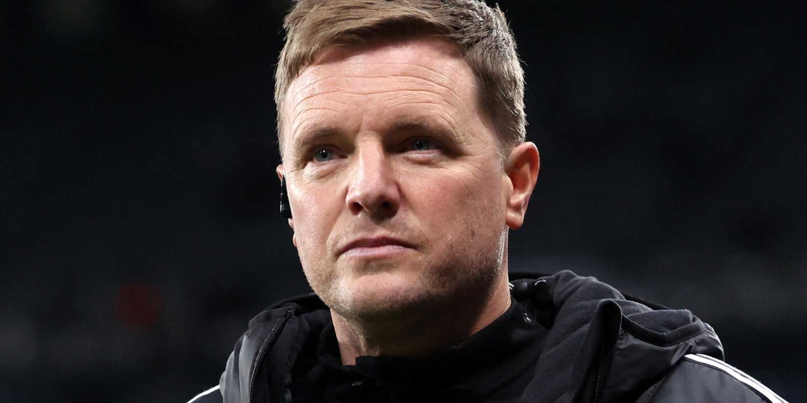 Newcastle United manager Eddie Howe looks on
