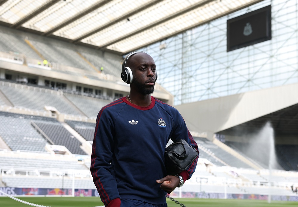 Newcastle United striker Yoanne Wissa looks on as he arrives at St James' Park prior to the Premier League match between Newcastle United and Bournemouth at St James' Park on April 18, 2026 in Newcastle upon Tyne, England. (Photo by Stu Forster/Getty Images)