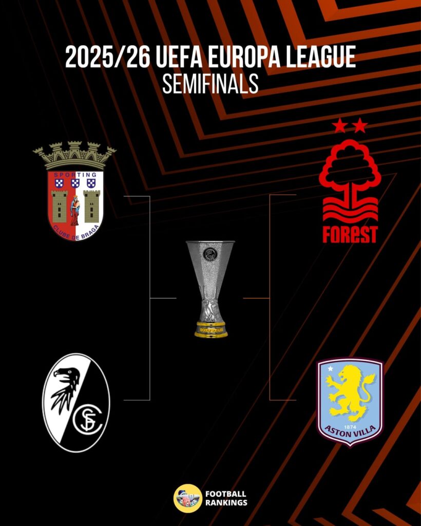 Definidos os confrontos das Semis da Europa League e Conference League
