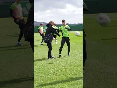 When the gaffer joins in 😅⚽️