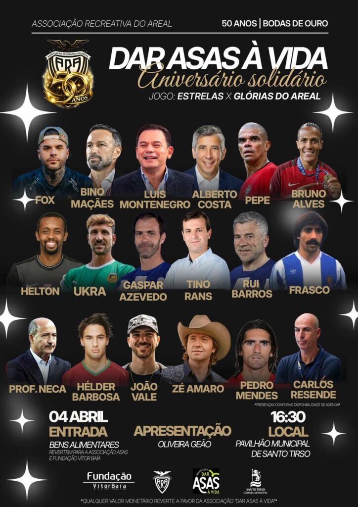 Luis Montenegro e Tino de Rans a partilharam relvado com Pepe e Bruno Alves