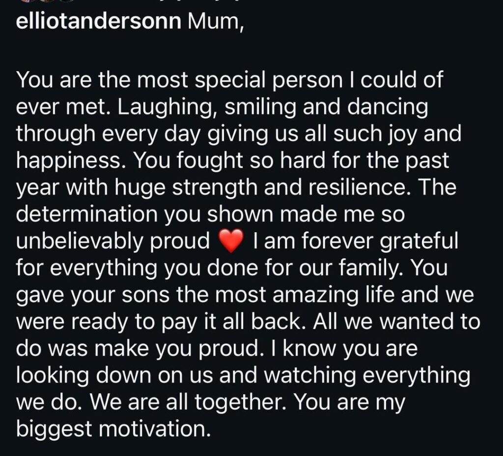 Absolutely heart breaking message from hardest down to earth lad on the team. Genuinely almost shed a tear reading this because I couldn’t imagine how it would feel to lose my Mum. Take it easy Geordie Maradona, and rest proud Mrs Anderson knowing that your son is a true star. COYR.