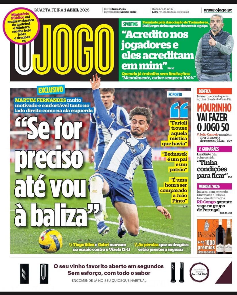 Jornal OJOGO 01/04/2026