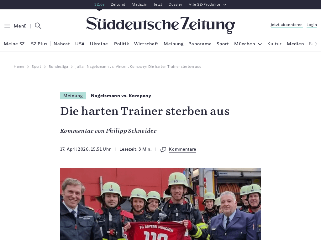 Die harten Trainer sterben aus: Bundestrainer Julian Nagelsmann muss sich mal wieder für sein Bäm-Bäm-Mundwerk entschuldigen. Es müssen aber auch nicht alle Fußballtrainer so sein wie Vincent Kompany.