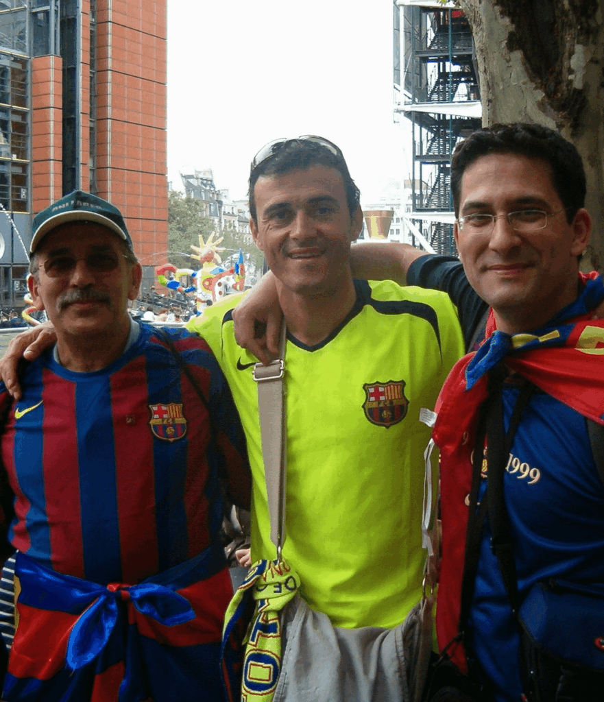Luis Enrique in Paris before the 2006 Champions League final