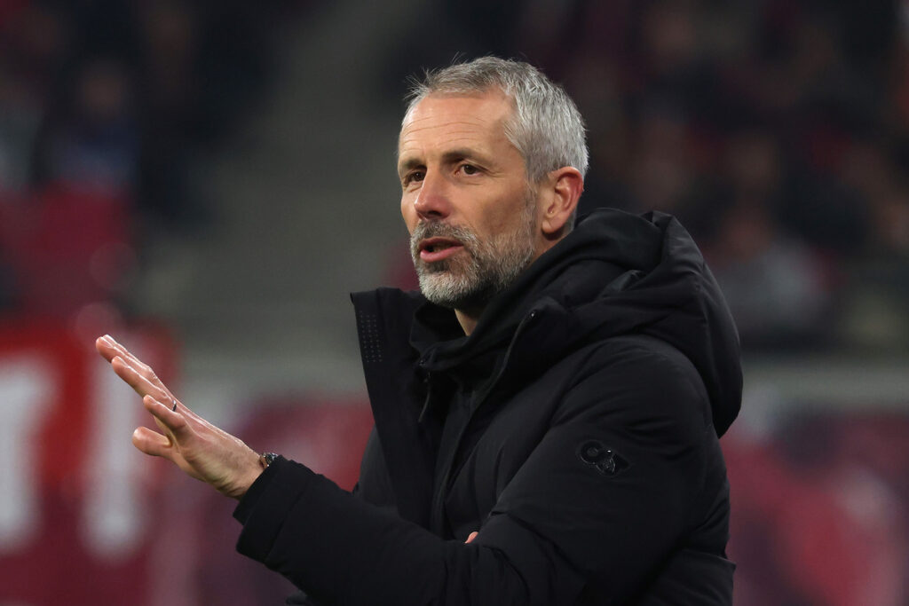 Marco Rose on the sidelines