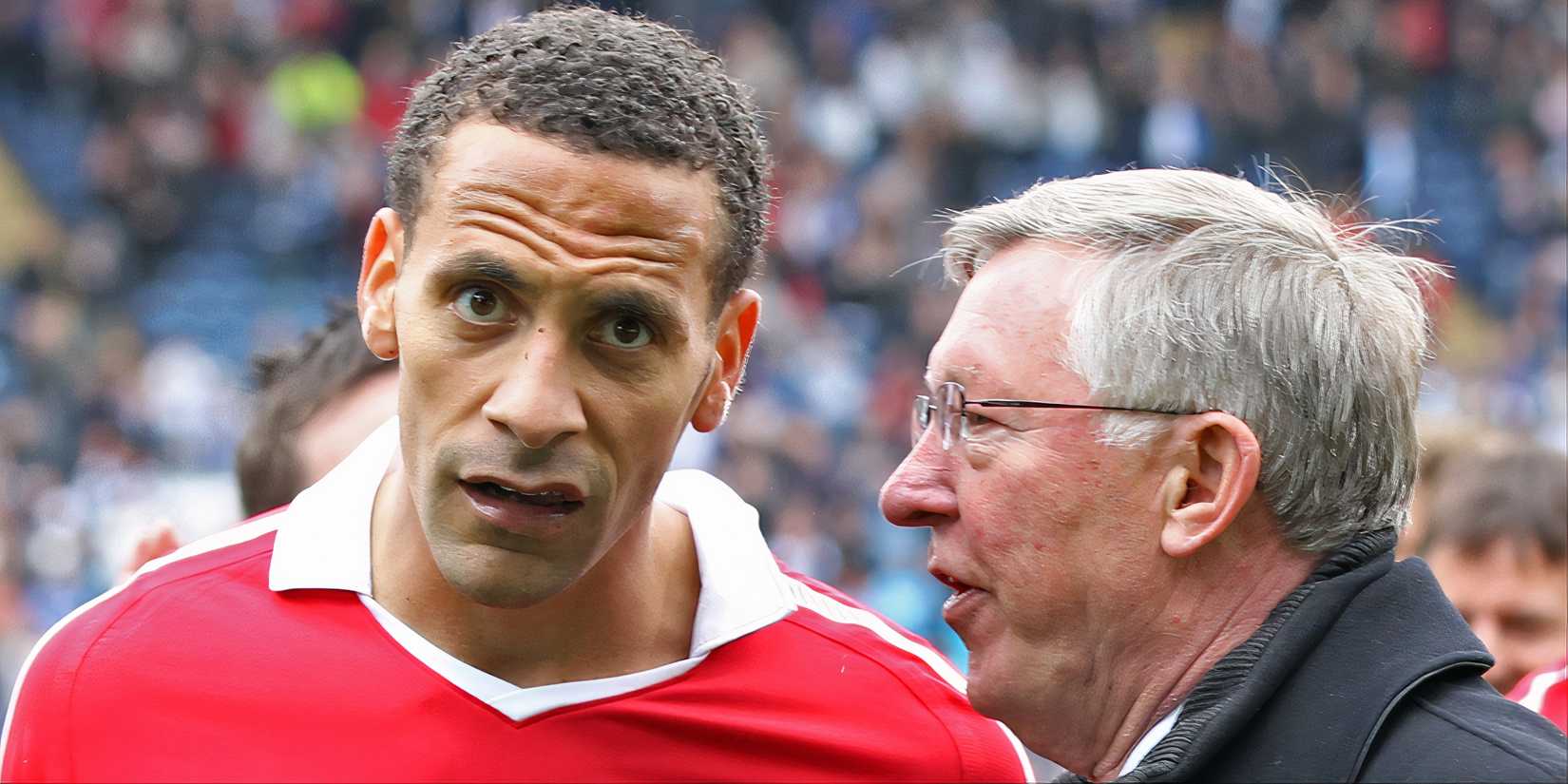 Rio Ferdinand with Sir Alex Ferguson
