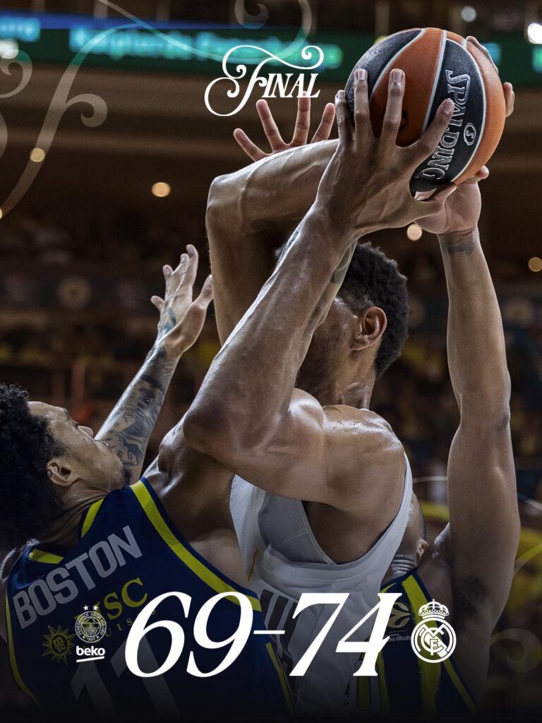 [Basket] Important win in Istanbul against current champions Fenerbahçe 69-74, we have in our hand finishing in the Top 4 of the Regular Season of Euroleague, by beating Red Star at home in the last round.