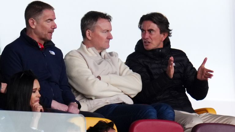 Thomas Frank was back supporting Brentford - his first appearance since his sacking from Spurs