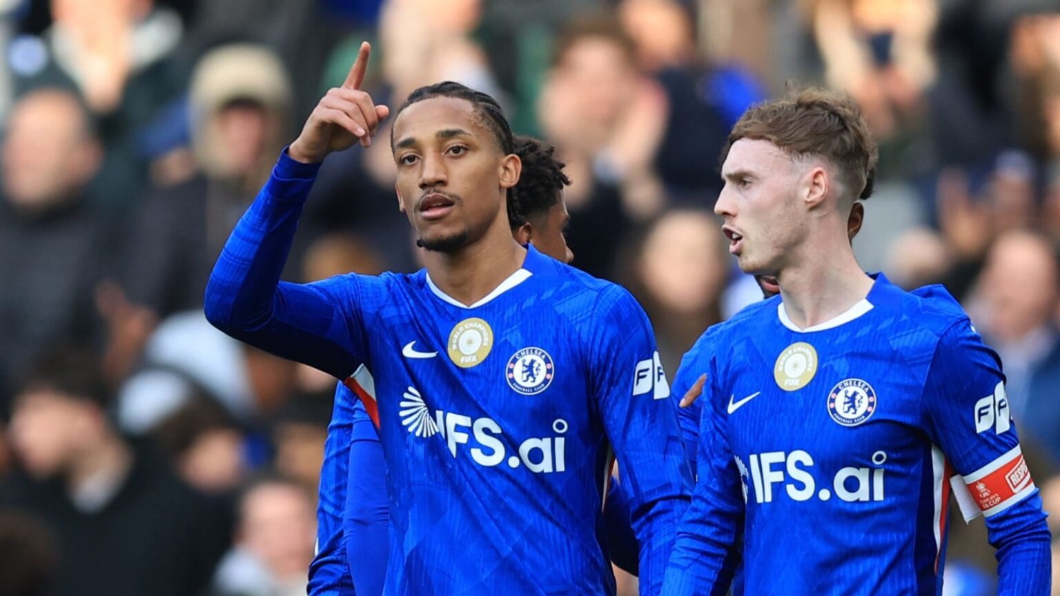 Joao Pedro celebrates scoring against Port Vale