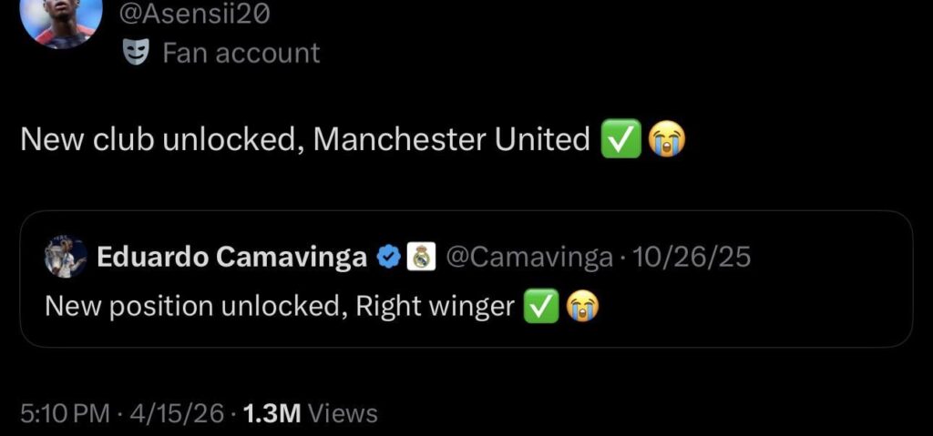 Its time Camavinga, thanks for everything