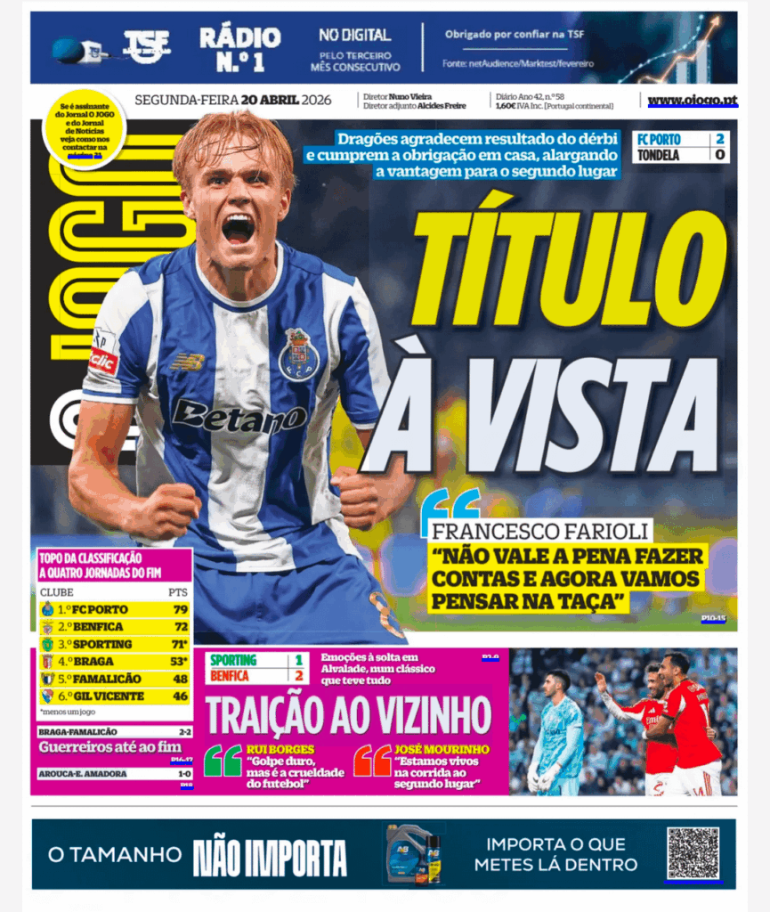 Jornal OJOGO 20/04/2026