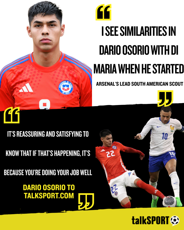 Dario Osorio responds to Arsenal transfer interest