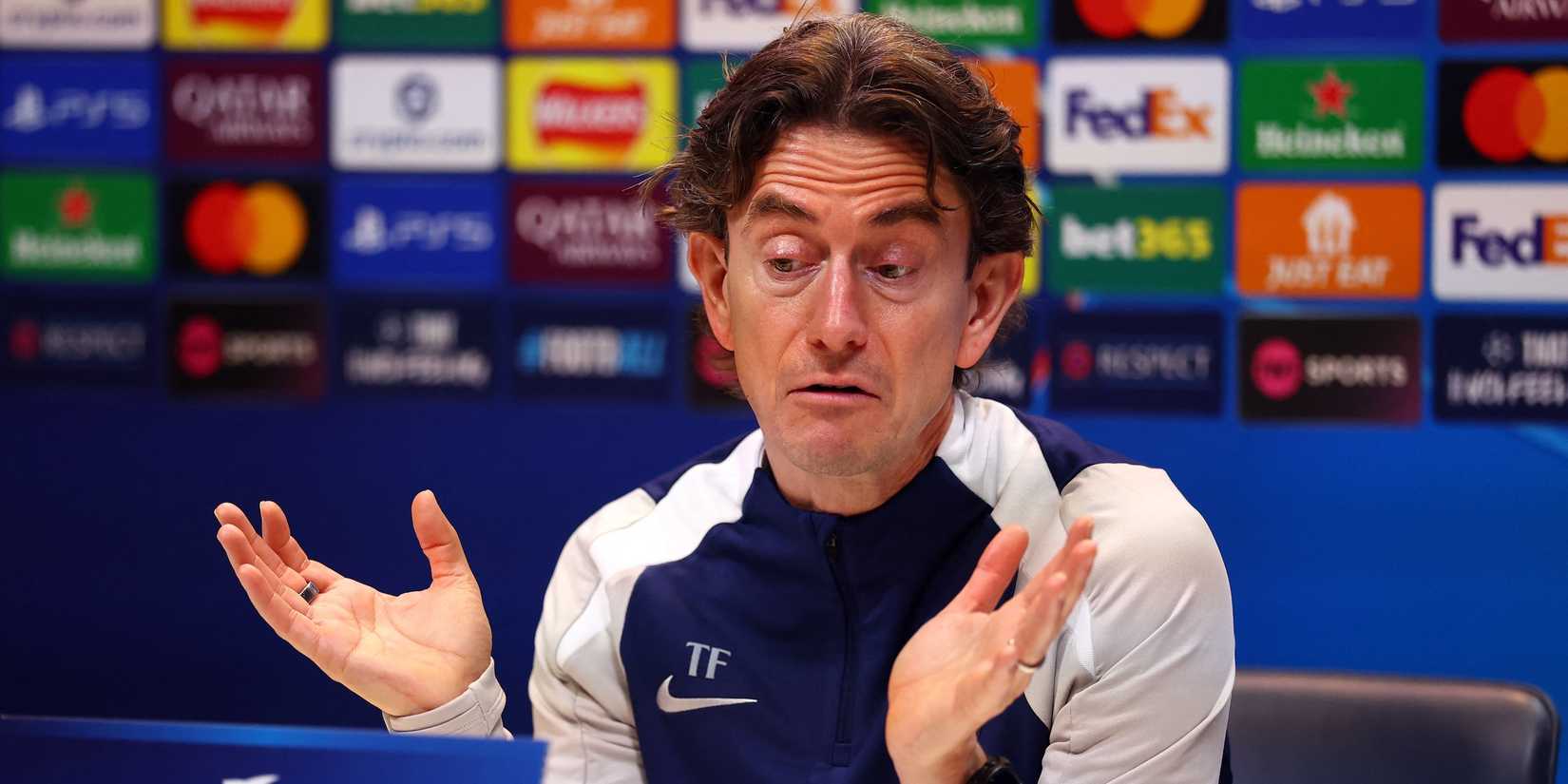 Tottenham Hotspur manager Thomas Frank during the press conference