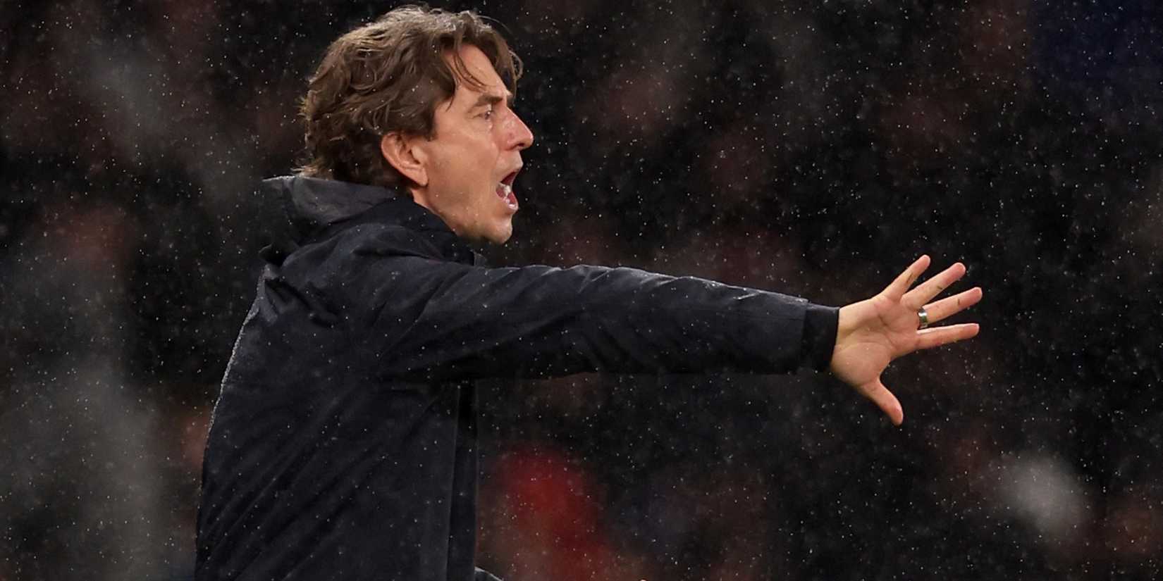 Tottenham Hotspur manager Thomas Frank reacts-1