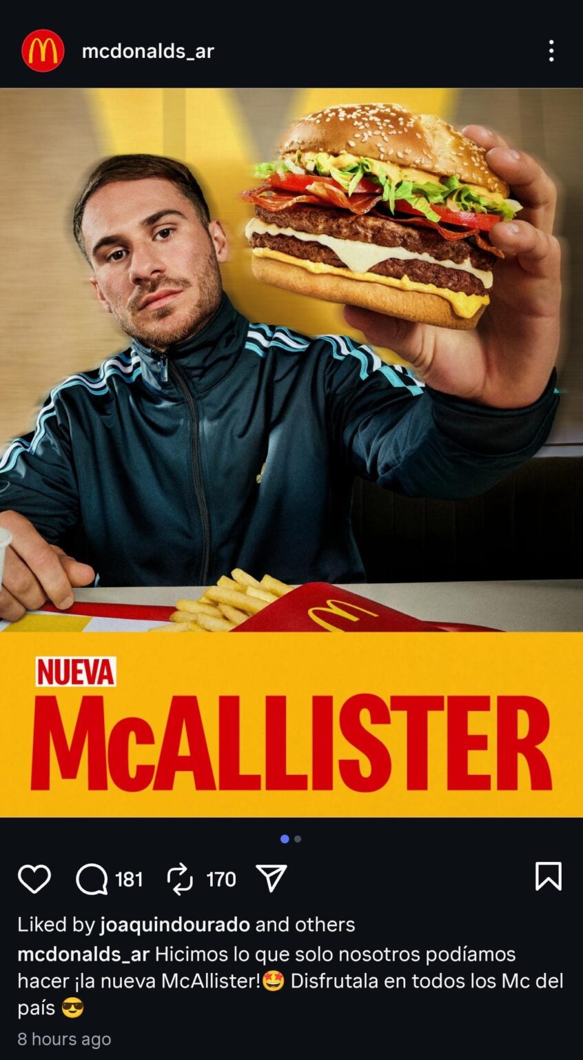 McDonald's Argentina presents the 'McAllister'