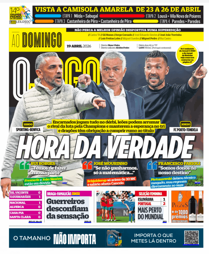 Jornal OJOGO 19/04/2026