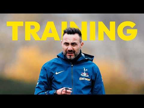Roberto De Zerbi's first Spurs training session!