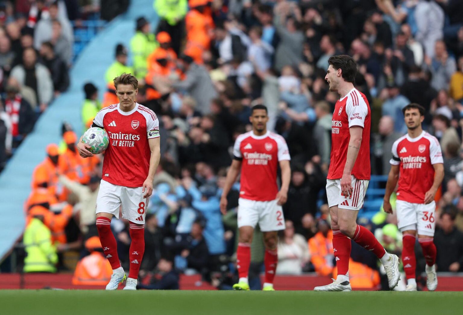 Ødegaard: “We had a few big, big moments there in front of goal. So, yeah, small margins, you know, to decide a game like this and yeah, we weren’t sharp enough in front of the goals and yeah, that’s why we go home with nothing.”